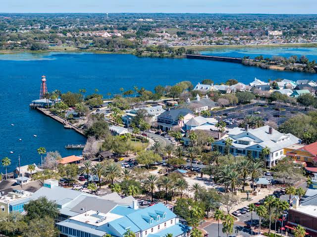 Aerial view of a Central Florida community near The Villages, Florida